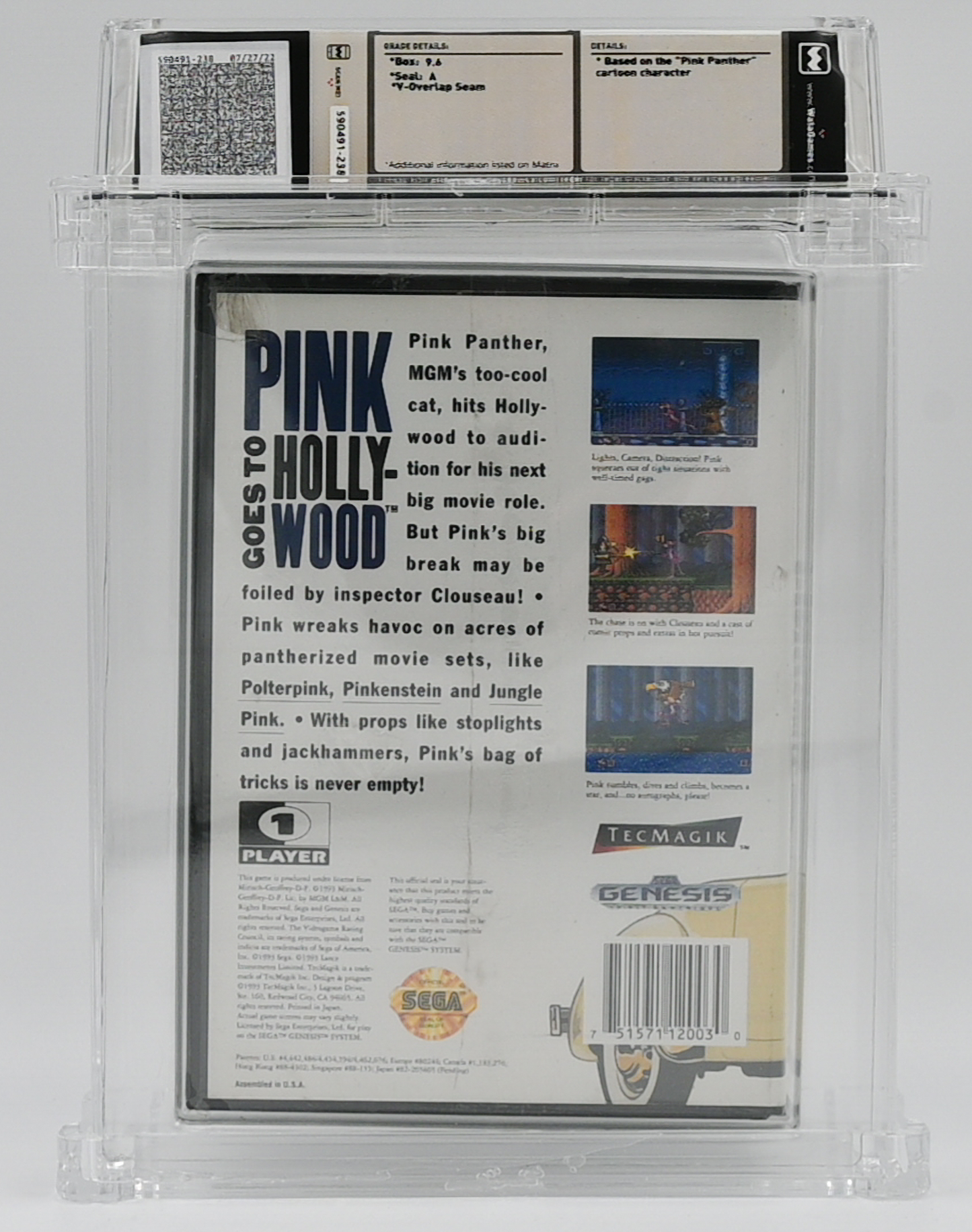 Pink Goes To Hollywood SEGA GENESIS 9.6 A - NEBRASKA COLLECTION