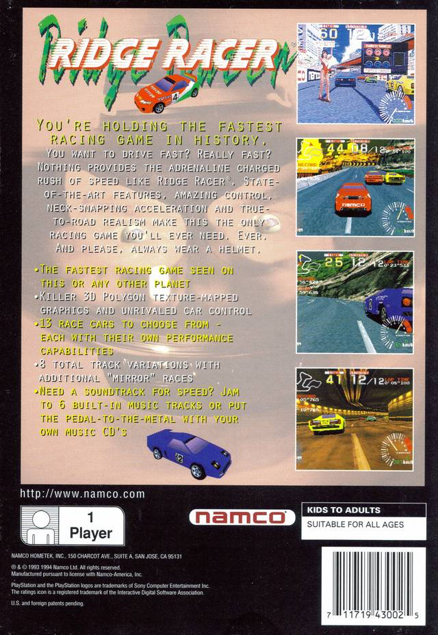 Ridge Racer Ps1 Ridge Racer (Long Box) Used PS1 Games For Sale Retro Store – Dial Up Games
