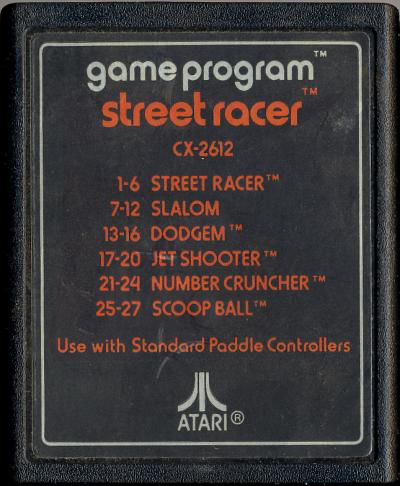 Street Racer (Text Label) - Atari 2600