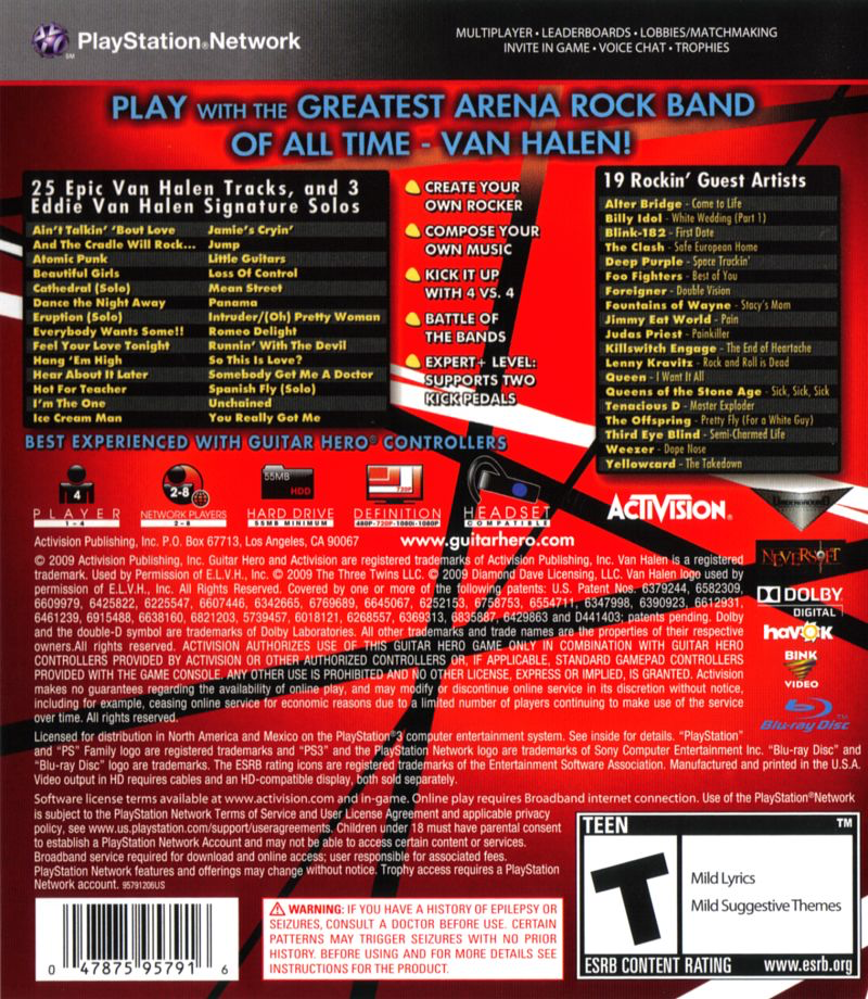 Guitar Hero: Van Halen - PS3