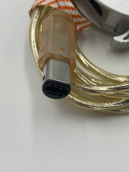 Gameboy Advance Link Cable Intec Raised Logo Clear Sliver - Gamecube
