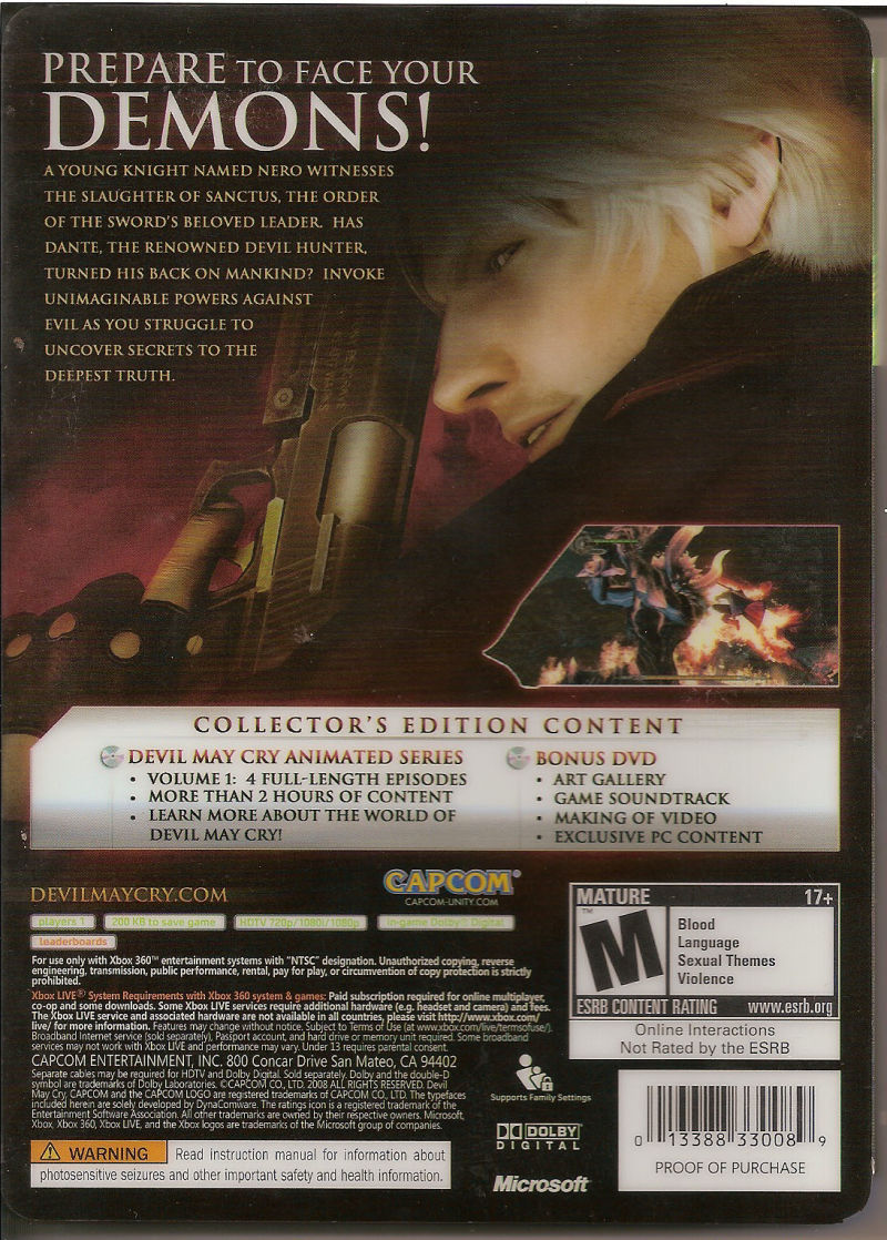 Devil May Cry 4 - Collector's Edition - Xbox 360