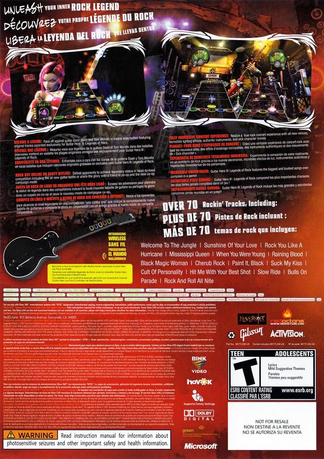 Guitar Hero 3: Legends of Rock Used Xbox 360 Games For Sale – Dial
