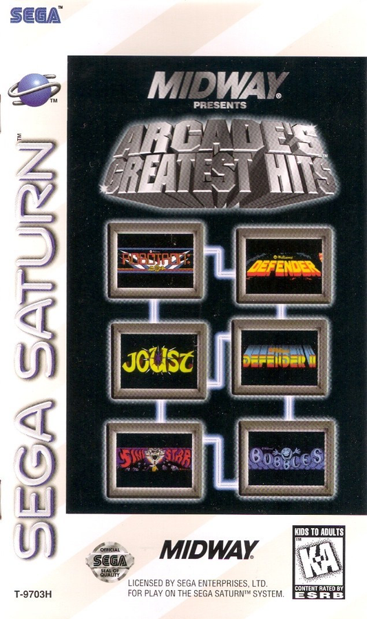 Arcade's Greatest Hits - Sega Saturn