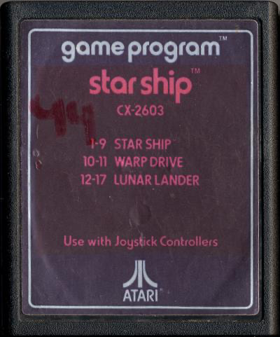 Star Ship (Red Text Label) - Atari 2600