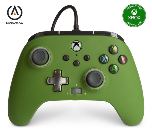 Power A Enhanced Wired Controller Soldier Green - Xbox Series X