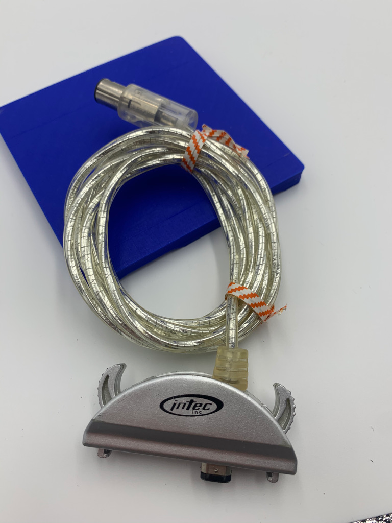 Gameboy Advance Link Cable Intec Printed Label Clear Sliver - Gamecube
