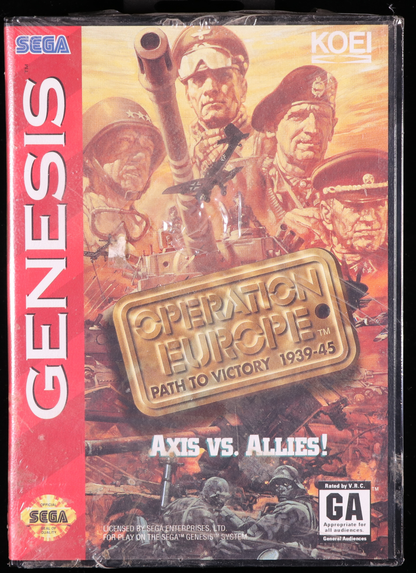 Operation Europe: Path to Victory SEGA GENESIS 8.5 B+ - NEBRASKA COLLECTION