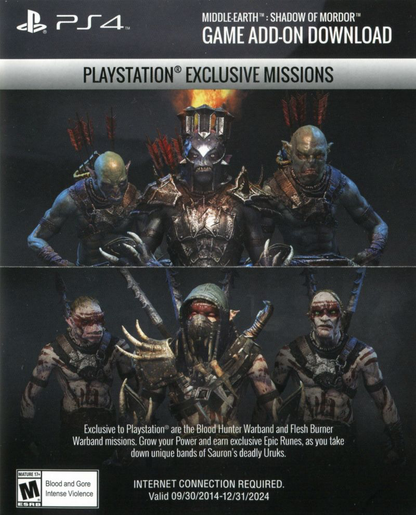 Middle Earth: Shadow of Mordor - PS4