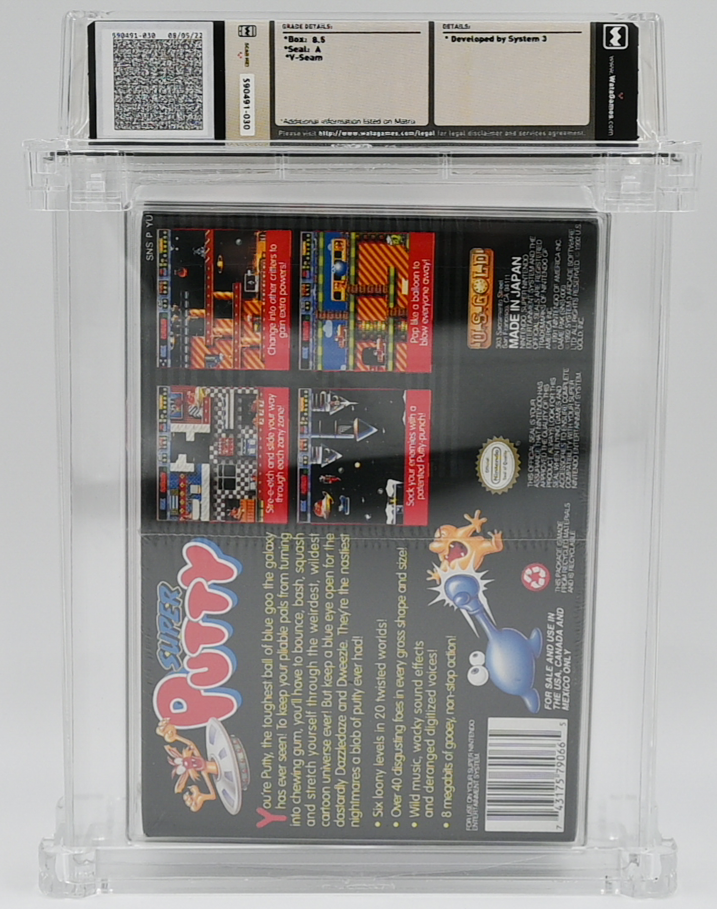 Super Putty SNES 8.5 A - NEBRASKA COLLECTION