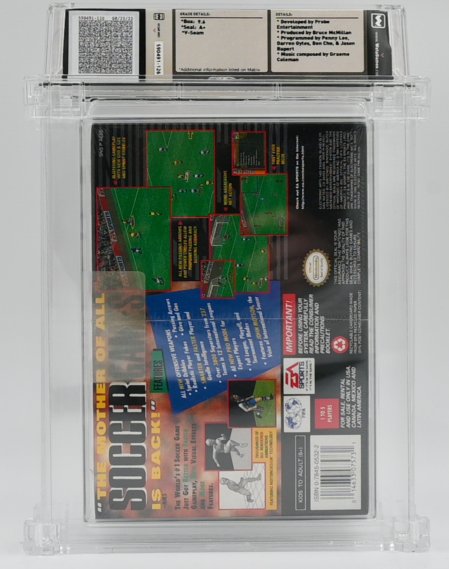 FIFA 96 Soccer SNES 9.6 A+ - NEBRASKA COLLECTION