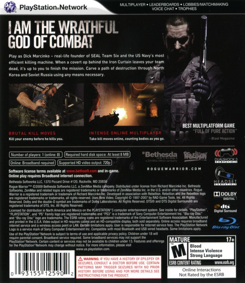 Rogue Warrior - PS3