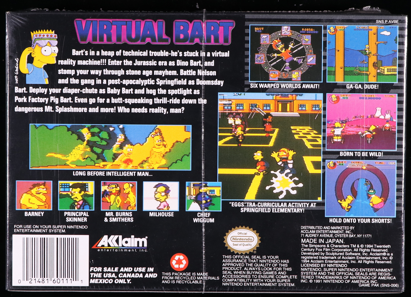 Virtual Bart SNES 8.5 A+ - NEBRASKA COLLECTION