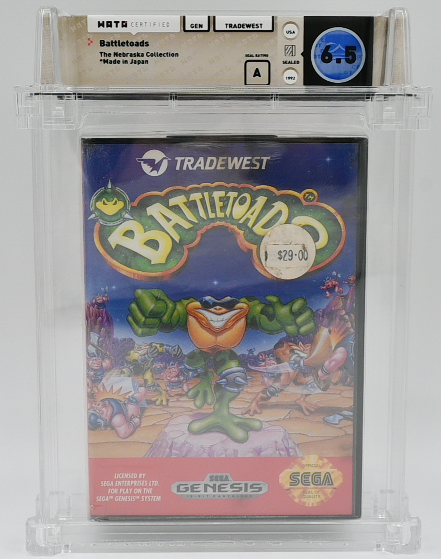 Battletoads SEGA GENESIS 6.5 A - NEBRASKA COLLECTION