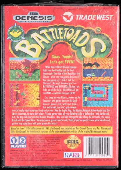 Battletoads SEGA GENESIS 6.5 A - NEBRASKA COLLECTION