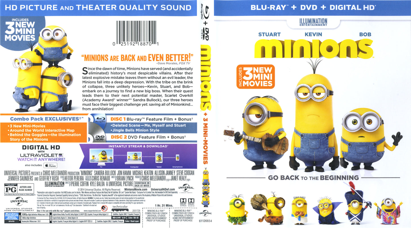 Minions - Blu-ray Animation 2015 PG