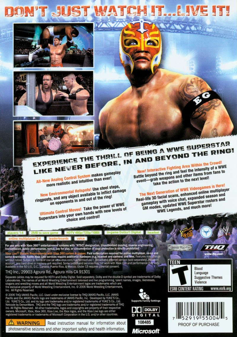 WWE SmackDown vs. Raw 2007 - Xbox 360