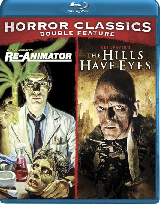 Cult Horror Classics Double Feature (Blu-ray): Re-Animator / The Hills Have Eyes - DVD