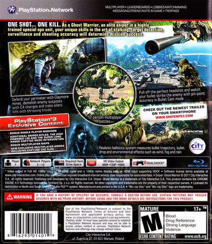 Sniper: Ghost Warrior - PS3