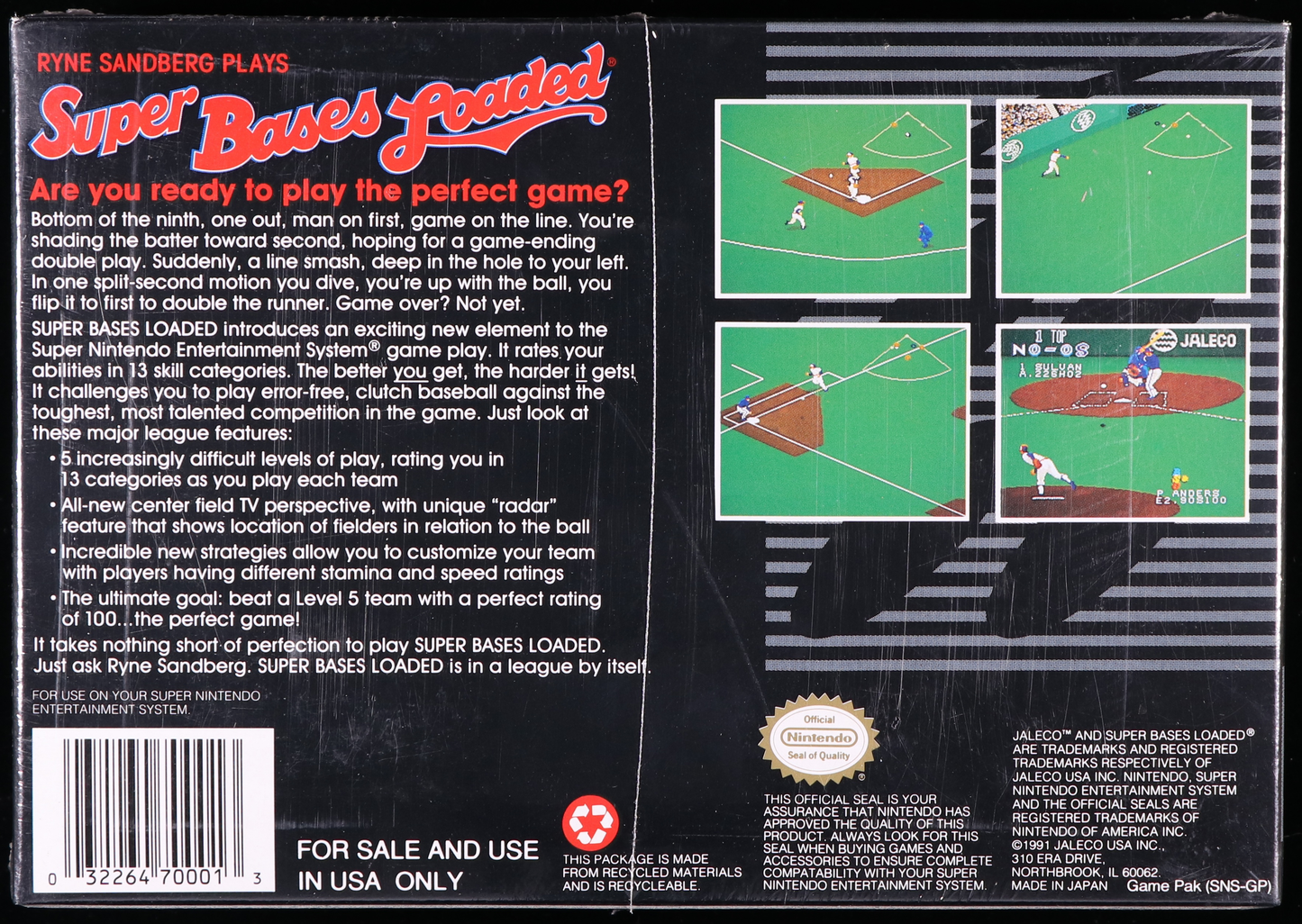 Super Bases Loaded SNES 9.6 A - NEBRASKA COLLECTION