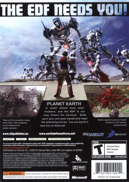 Earth Defense Force 2017 - Xbox 360