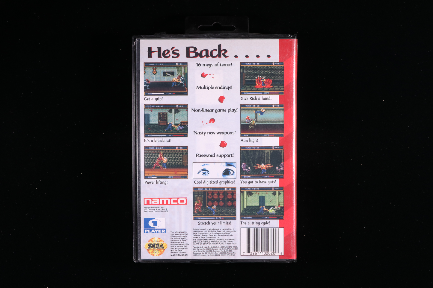 Splatterhouse 3 SEGA GENESIS 9.6 B+ - NEBRASKA COLLECTION