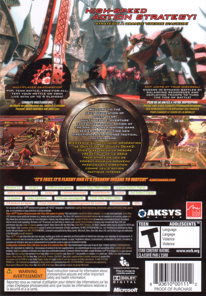 Guilty Gear 2: Overture - Xbox 360