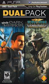 Dual Pack Syphon Filter Dark Mirror Socom U.S. Navy Seals Fireteam Bravo - PSP