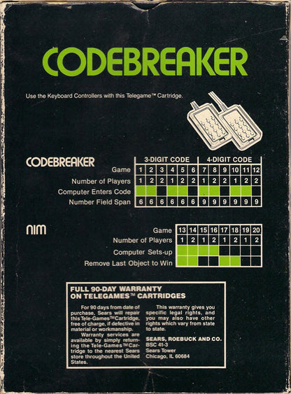 Codebreaker (Tele-Games) - Atari 2600
