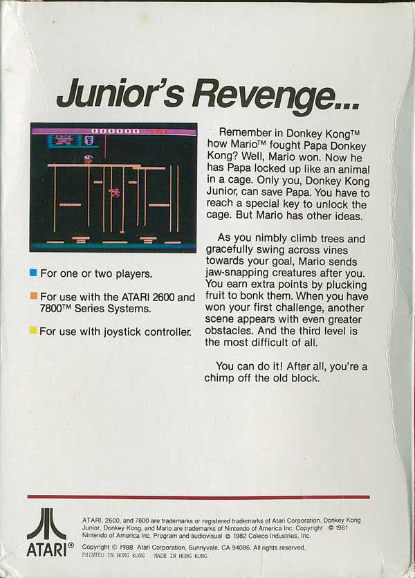 Donkey Kong Junior (Red Label) - Atari 2600