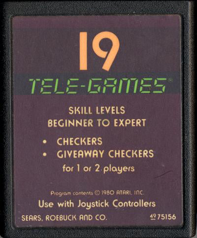 Checkers (Tele-Games) - Atari 2600