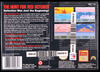 The Hunt for Red October SNES 9.0 B+ - NEBRASKA COLLECTION