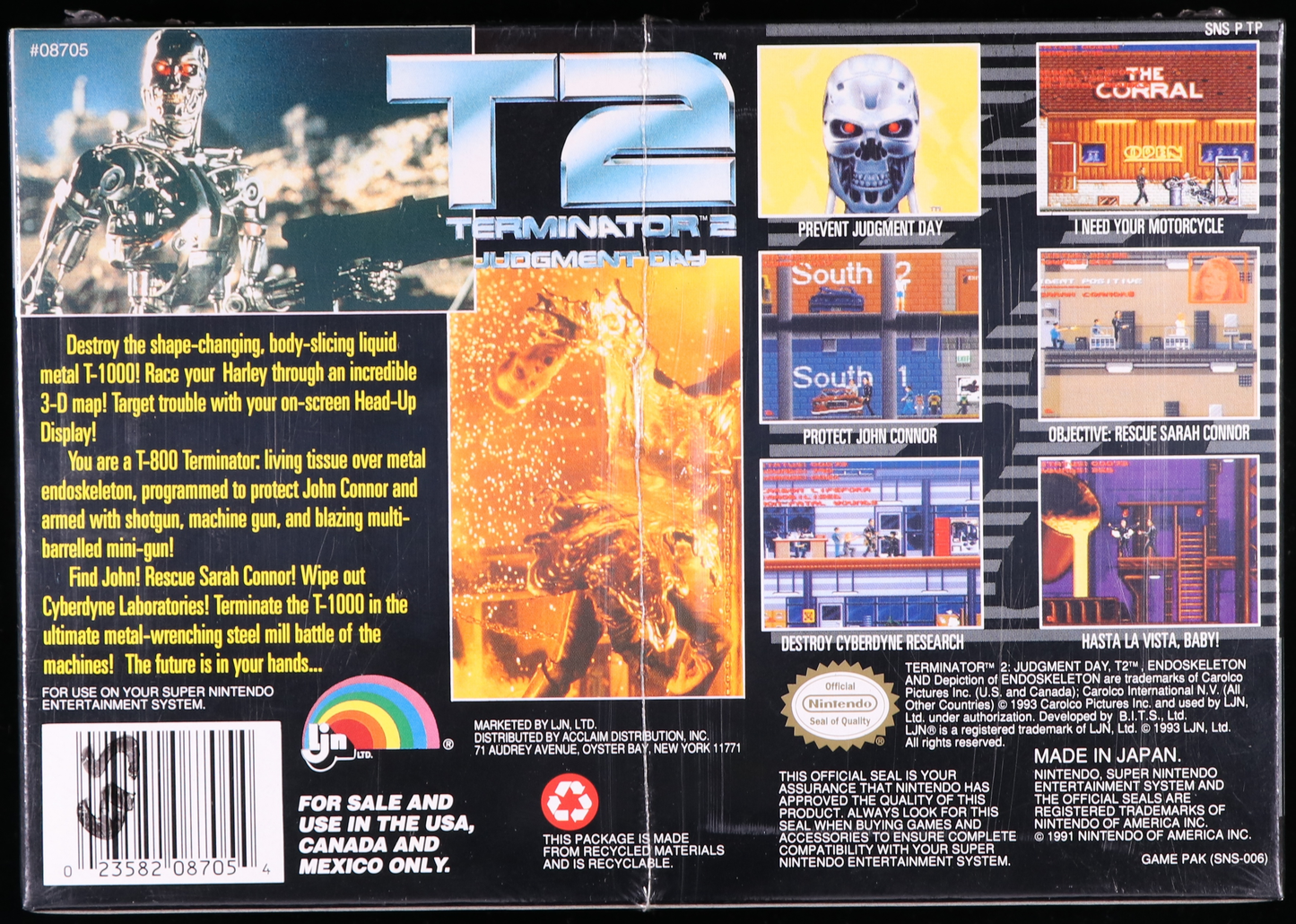 T2 Terminator 2 Judgement Day SNES 9.6 A - NEBRASKA COLLECTION