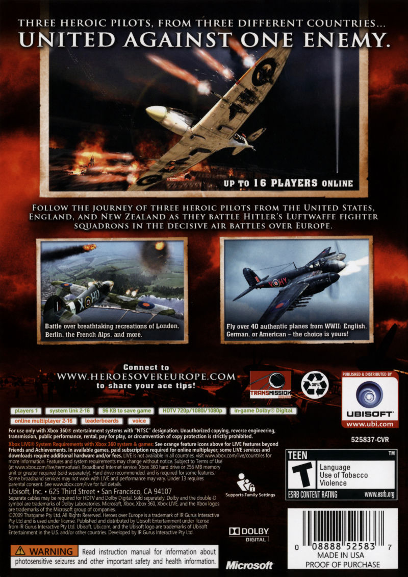 Heroes Over Europe - Xbox 360