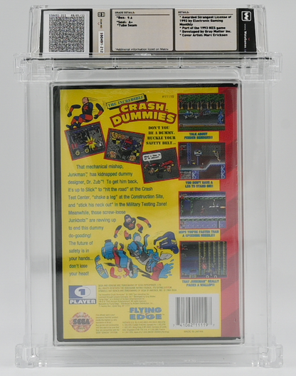 The Incredible Crash Dummies SEGA GENESIS 9.6 A+ - NEBRASKA COLLECTION
