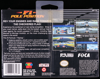 F1 Pole Position SNES 9.6 A+ - NEBRASKA COLLECTION