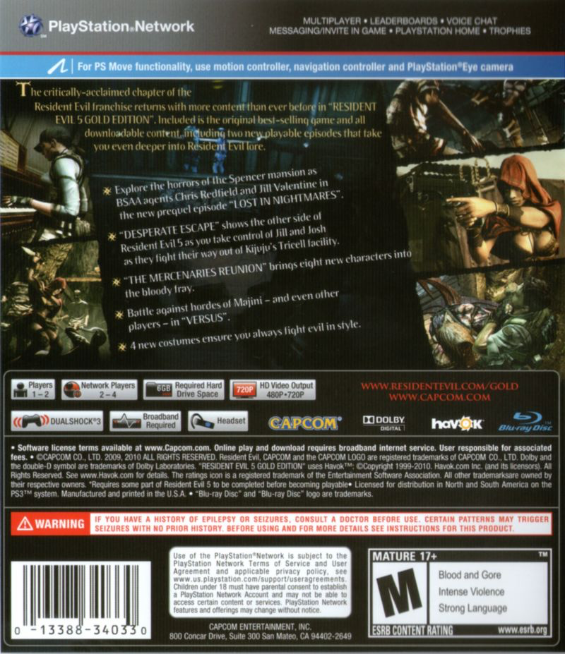 Resident Evil 5: Gold Edition - PS3