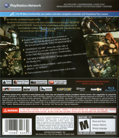 Resident Evil 5: Gold Edition - PS3