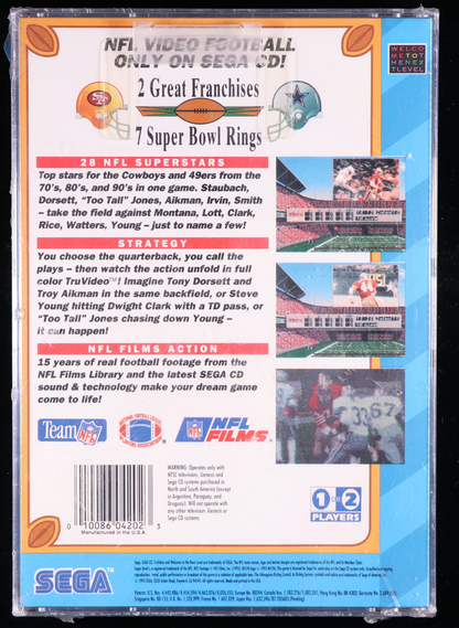 NFL'S Greatest San Francisco VS Dallas SEGA CD 6.5 A - NEBRASKA COLLECTION