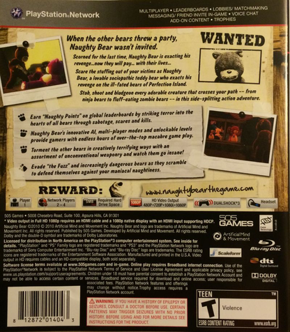 Naughty Bear - PS3