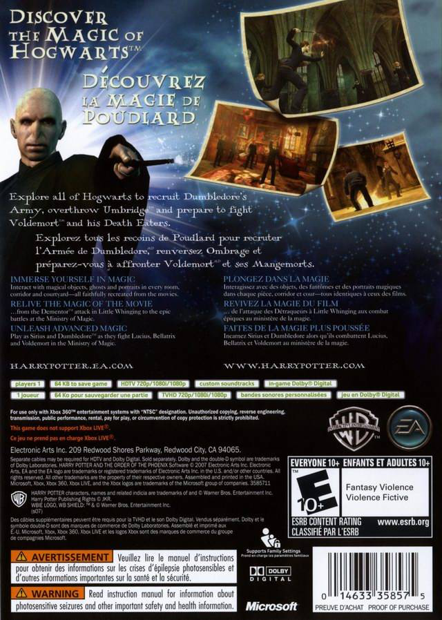 Harry Potter and the Order of the Phoenix - Xbox 360