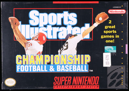 Sports Illustrated: Championship Football & Baseball SNES 9.8 A+ - NEBRASKA COLLECTION