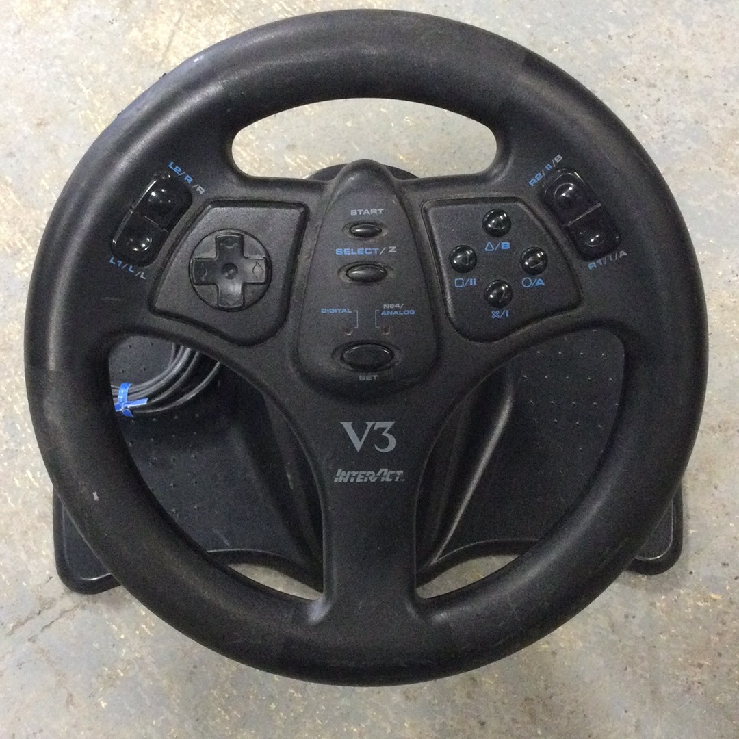 InterAct V3 Playstation Race Wheel Black - PS2
