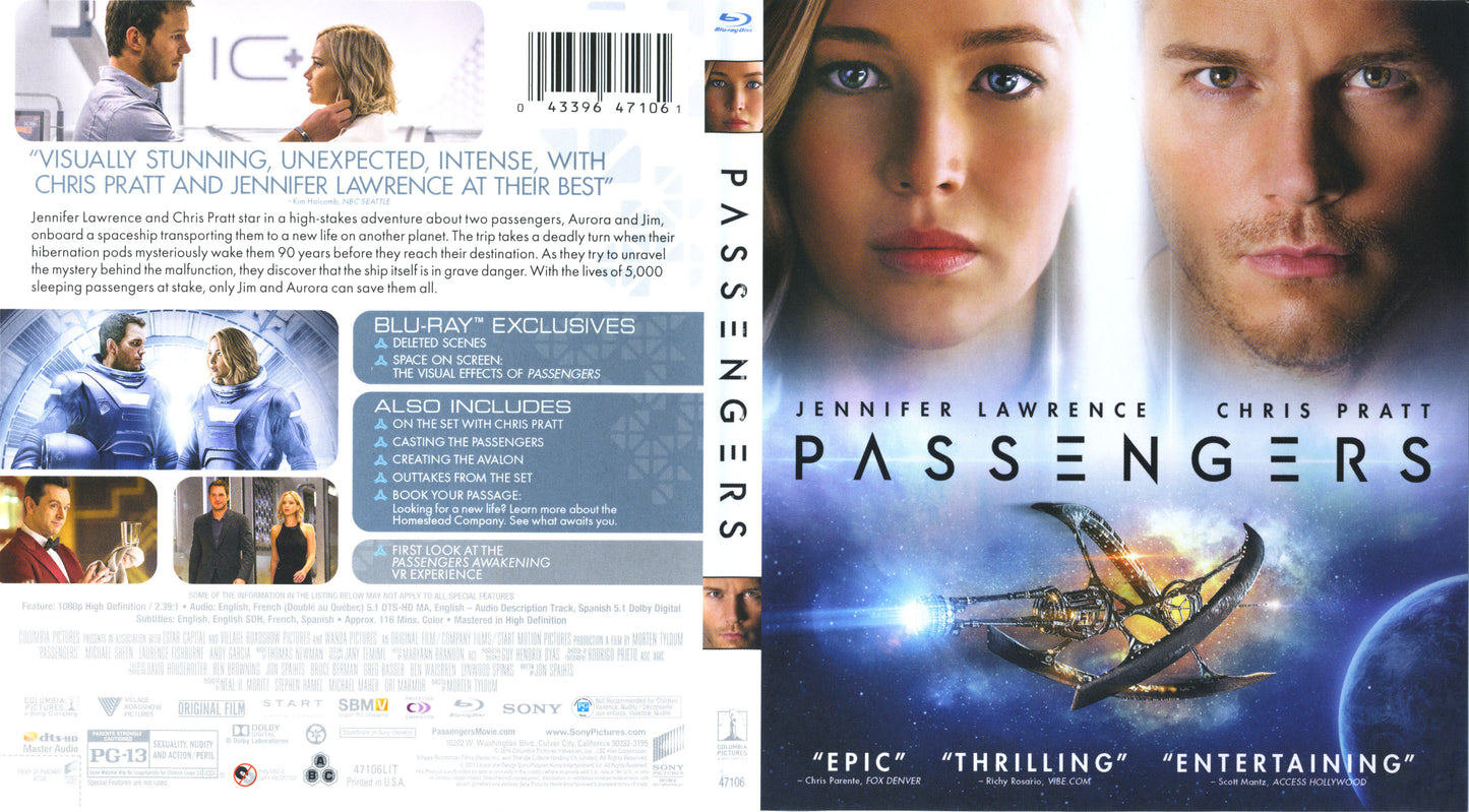 Passengers - Blu-ray SciFi 2016 PG-13