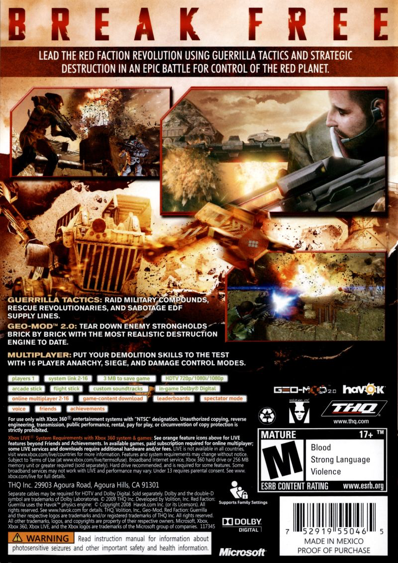 Red Faction: Guerrilla - Xbox 360