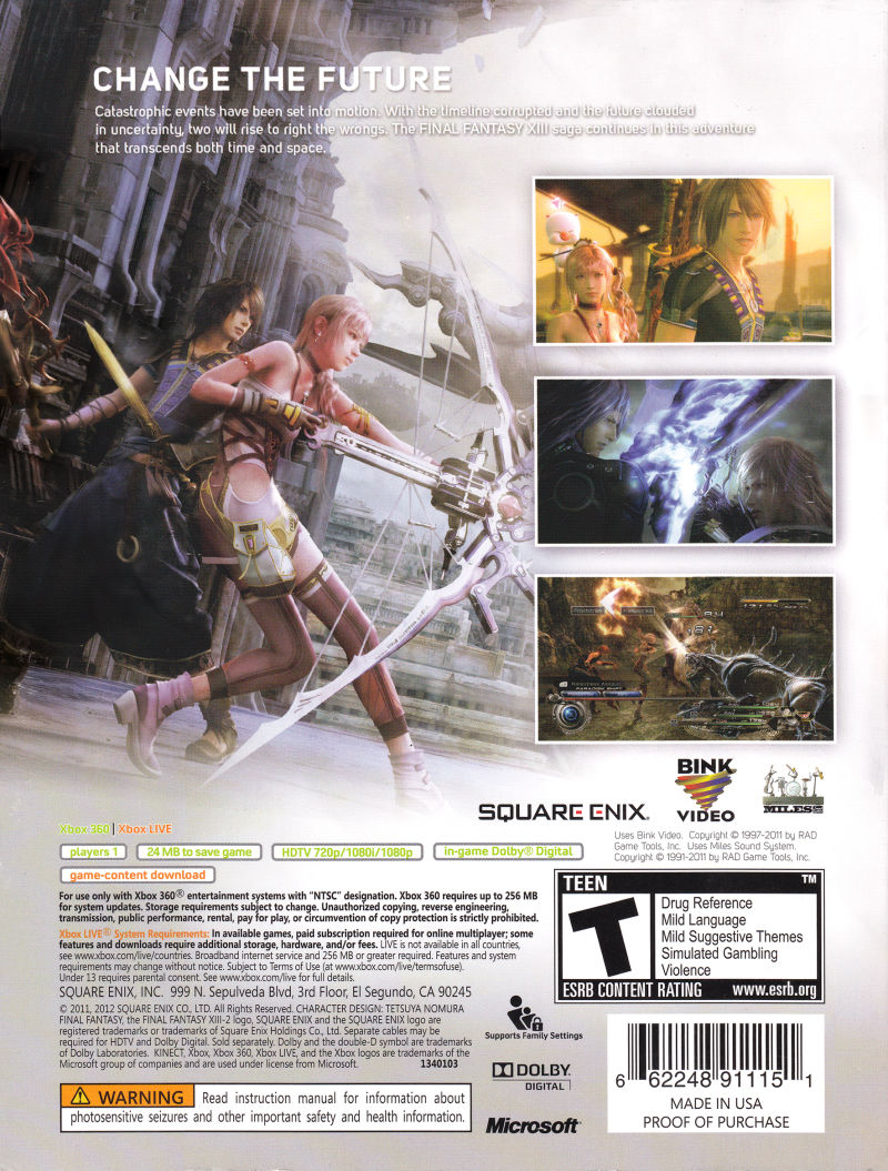 Final Fantasy XIII-2 - Collector's Edition - Xbox 360