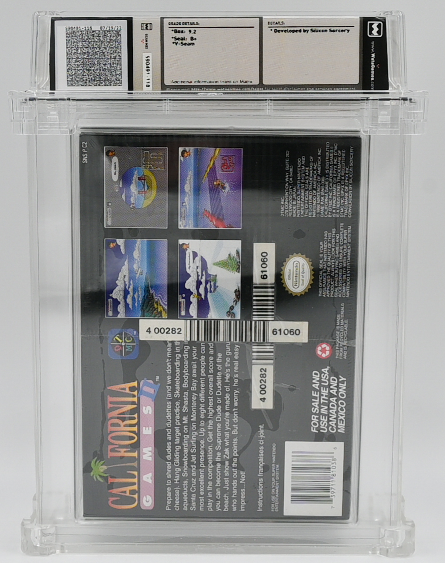 California Games 2 SNES 9.2 B+ - NEBRASKA COLLECTION