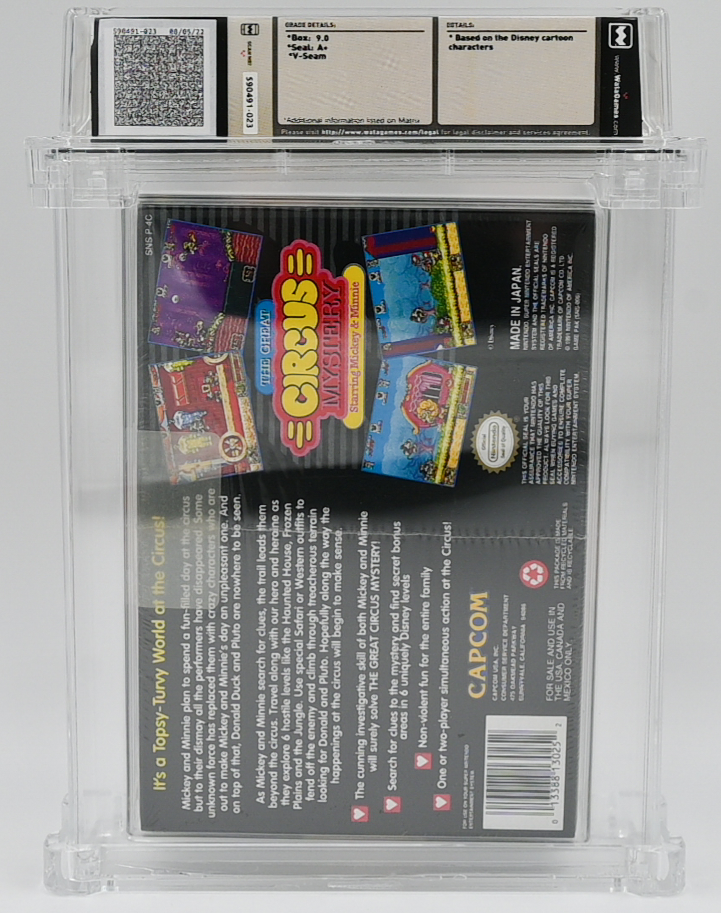 The Great Circus Mystery Starring Mickey & Minnie SNES 9.0 A+ - NEBRASKA COLLECTION