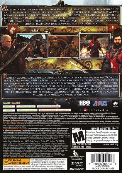 Game of Thrones - Xbox 360