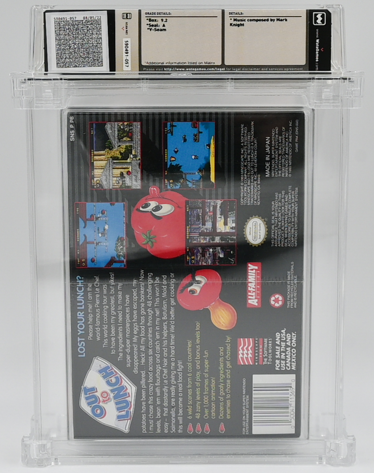 Out to Lunch SNES 9.2 A - NEBRASKA COLLECTION